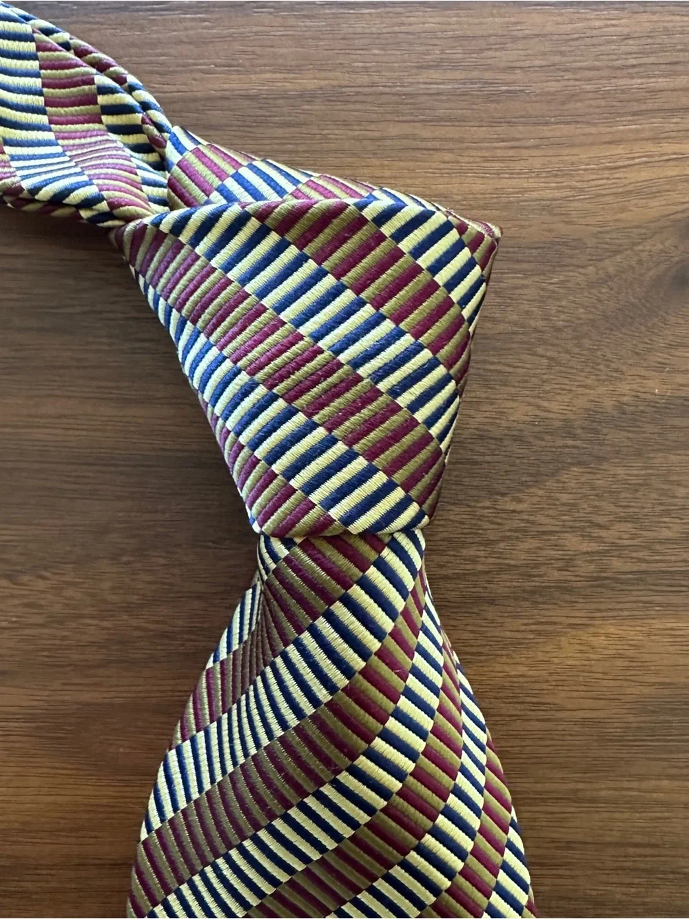 Burberry by Drakes Striped Burgundy, Navy & Cream Men's Tie